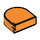 LEGO Orange Fliese 1 x 1 Hälfte Oval (24246 / 35399)
