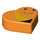 LEGO oranžová Dlaždice 1 x 1 Srdce s Smiley Tvář (39739 / 72222)