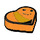 LEGO Orange Tuile 1 x 1 Cœur avec Smiley Affronter (39739 / 72222)