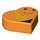LEGO Oranje Tegel 1 x 1 Hart met Smiley Gezicht (39739 / 72222)