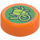 LEGO Orange Tile 1 x 1 Round with Beetle and Magnifying Glass (35380)