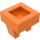 LEGO Orange Tile 1 x 1 with Clip (No Cut in Center) (2555 / 12825)