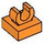 LEGO Orange Fliese 1 x 1 mit Clip (Erhöhtes &quot;C&quot;) (15712 / 44842)
