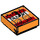 LEGO Orange Tuile 1 x 1 avec Number 3 et Wrapper avec rainure (3070)