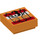LEGO Orange Fliese 1 x 1 mit Number 3 und Wrapper mit Nut (3070)