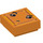 LEGO Orange Tile 1 x 1 with Orange Kryptomite Face  with Groove (3070 / 29654)