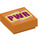 LEGO Orange Tile 1 x 1 with &quot;PWR&quot; with Groove (3070 / 69462)