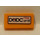 LEGO Orange Tile 1 x 2 with &#039;DODC&#039; and &#039;ITEM: AF15&#039; Sticker with Groove (3069)