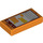 LEGO Oransje Tile 1 x 2 med Oransje Smartphone med Rille (3069 / 73903)