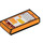 LEGO Oransje Tile 1 x 2 med Oransje Smartphone med Rille (3069 / 73903)