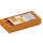 LEGO Orange Fliese 1 x 2 mit Orange Smartphone mit Nut (3069 / 73903)