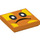 LEGO Orange Tile 2 x 2 with Bramball Face with Groove (3068)