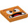 LEGO Orange Bricka 2 x 2 med Goomba Ansikte med skåra (3068 / 94869)