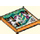 LEGO Orange Tuile 2 x 2 avec Cheval Carousel avec rainure (3068)