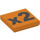 LEGO Orange Tile 2 x 2 with &#039;x2&#039; with Groove (87537 / 90818)