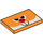 LEGO Orange Fliese 2 x 3 mit Waddlewing Gesicht (26603 / 94707)