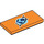 LEGO Orange Tuile 2 x 4 avec Globe avec Compass Arrows (87079 / 103165)