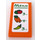 LEGO Orange Tile 2 x 4 with Green  &#039;Menu&#039; and Vegetables with Price Sticker (87079)