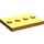 LEGO Orange Tuile 3 x 4 avec Quatre Goujons (17836 / 88646)