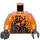 LEGO orange Torso Ninjago Rustning med Rivets (973)