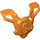 LEGO Orange Torse assiette 9 x 7 x 3 Ø3.2 2011 (92201 / 96700)
