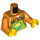 LEGO Orange Torso Shirt with Lime Bib Overalls with City Farm Logo (973 / 76382)