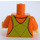 LEGO Oranje Torso Shirt met Limoen Bib Overalls met City Farm logo (973 / 76382)