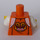 LEGO Oranje Torso met Zipper Jasje met Tijger Hoofd op Terug (973 / 76382)