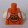 LEGO Orange Torso with Zipper Jacket with Tiger Head on Back (973 / 76382)