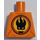 LEGO Orange Torso without Arms with Eyes in Fire and Zipper Decoration (973)