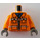 LEGO Naranja Town Obrero Torso (973 / 73403)