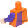 LEGO Orange Two-Face&#039;s Henchman Torse avec Dark Violet La gauche Bras (973 / 76382)