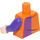 LEGO Oranje Two-Gezicht&#039;s Henchman Torso met Dark Purple Links Arm (973 / 76382)