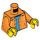 LEGO Orange Unbuttoned Jacket Torso With Blue Undershirt (973 / 76382)