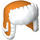 LEGO Orange Ushanka Chapeau avec blanc Fur Lining (36933)