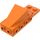 LEGO Orange Keil 2 x 3 mit Backstein 2 x 4 Seitenbolzen und Platte 2 x 2 (2336)