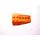 LEGO Orange Wedge 6 x 4 Triple Curved with Rivets and White Caution Sticker (43712)