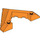 LEGO Orange Wedge 6 x 8 (45°) with Pointed Cutout (22390)