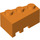 LEGO Oranje Wig Steen 3 x 2 Rechtsaf (6564)