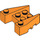 LEGO Orange Kil Kloss 3 x 4 med knoppskåror (50373)