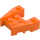 LEGO Orange Wedge Brick 3 x 4 with Stud Notches (50373)