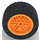 LEGO Naranja Wheel Rim Ø30 x 20 with No Pinholes, with Reinforced Rim with Tire, Low Profile, Wide Ø43.2 X 22 ZR