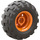 LEGO Orange Wheel Rim Ø30 x 20 with No Pinholes, with Reinforced Rim with Tyre Balloon Wide Ø56 X 26