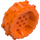 LEGO Oranje Wiel met spike Ø62 (64711)