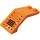 LEGO Oranje Voorruit 2 x 5 x 1.3 met Rooster, Rivets, Smudges Sticker (6070)