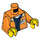 LEGO Orange Zipper Jacke Torso mit Mining Logo auf der Rückseite (973 / 76382)