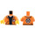 LEGO Orange Zipper Jacket Torse avec Mining logo sur Retour (973 / 76382)