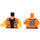 LEGO Orange Zipper Jacke Torso mit Mining Logo auf der Rückseite (973 / 76382)