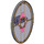 LEGO Oval Shield with Gold Frame with Pink Areas (19639 / 94413)