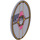 LEGO Oval Schild mit Gold Rahmen mit rosa Bereichen (19639 / 94413)